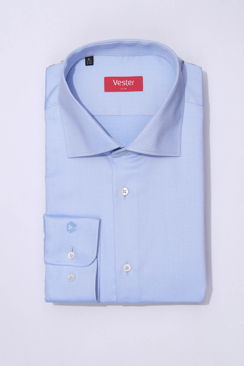 Сорочка мужская VESTER длинный рукав, цвет голубой, бамбуковое волокно 515182 12