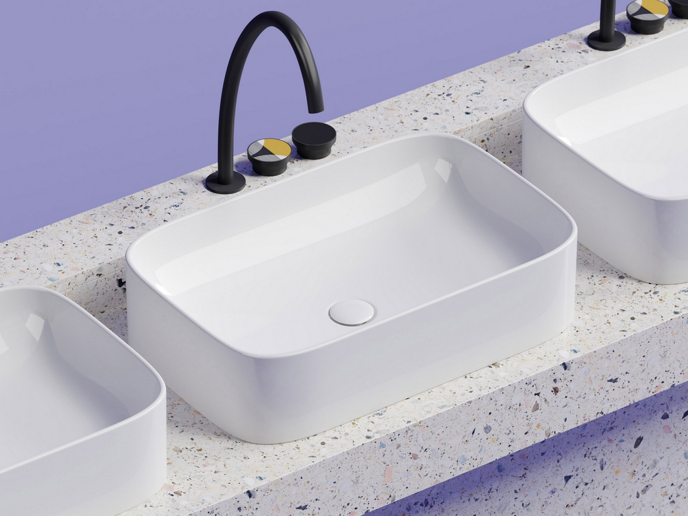 Умывальник чаша накладная прямоугольная Element 605x380x150мм