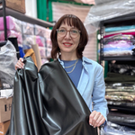 Экокожа на флисе Черная