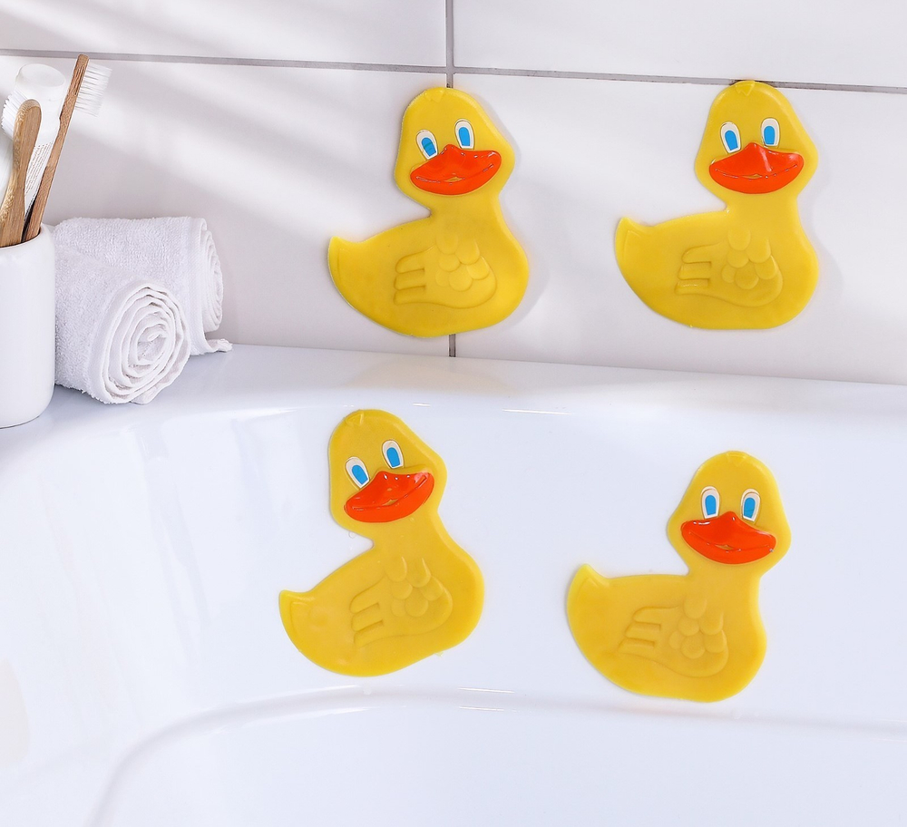 Набор мини-ковриков для ванны детских "Утёнок", 4 шт 648289