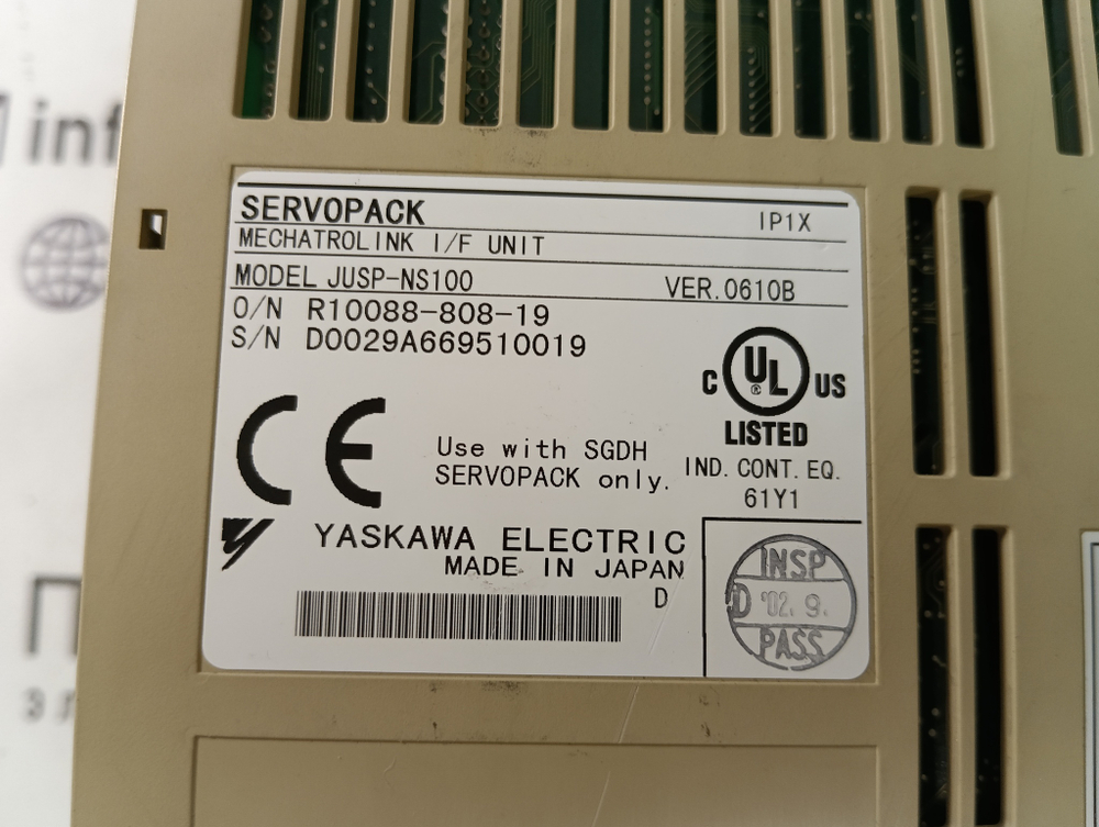 YASKAWA ELECTRIC SGDH-15DE-OY (с модулем JUSP-NS100) б/у