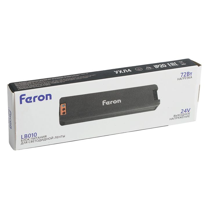 Трансформатор электронный для светодиодной ленты 300W 12V IP67 (драйвер), LB007 Feron 53145