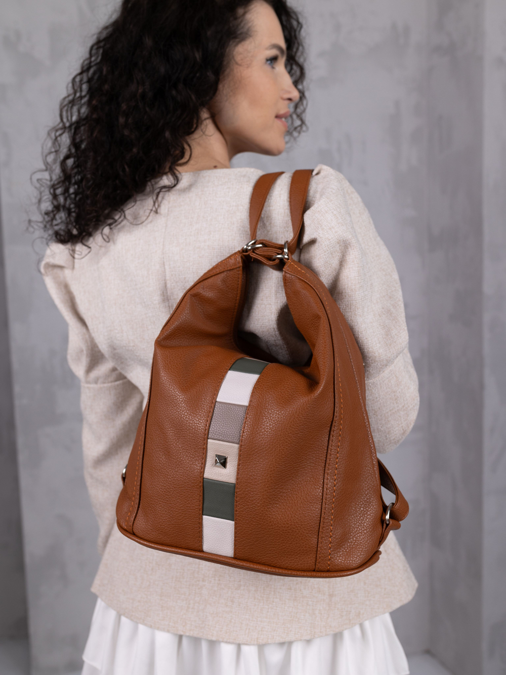 GERA Сумка-рюкзак женская через плечо, трансформер