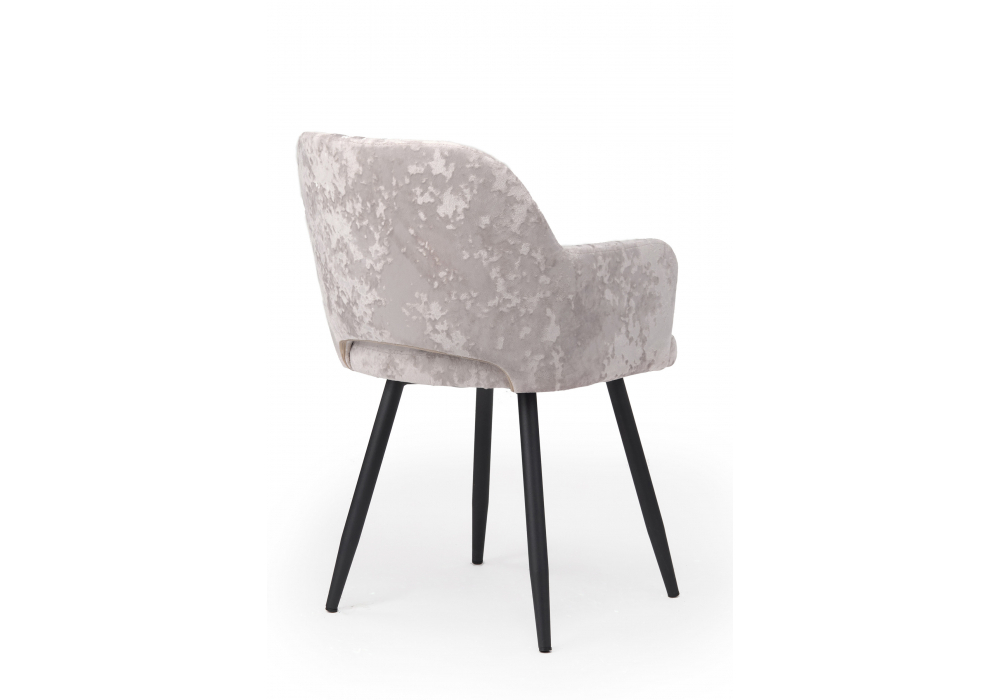 Стул на металлокаркасе Woodville Эолин 360 латте (simple 008), черный, ножки черные