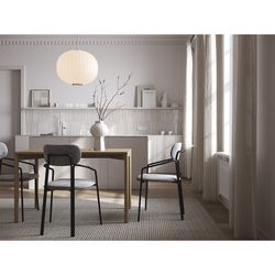 Стул Ror, Round, велюр, черный/серый