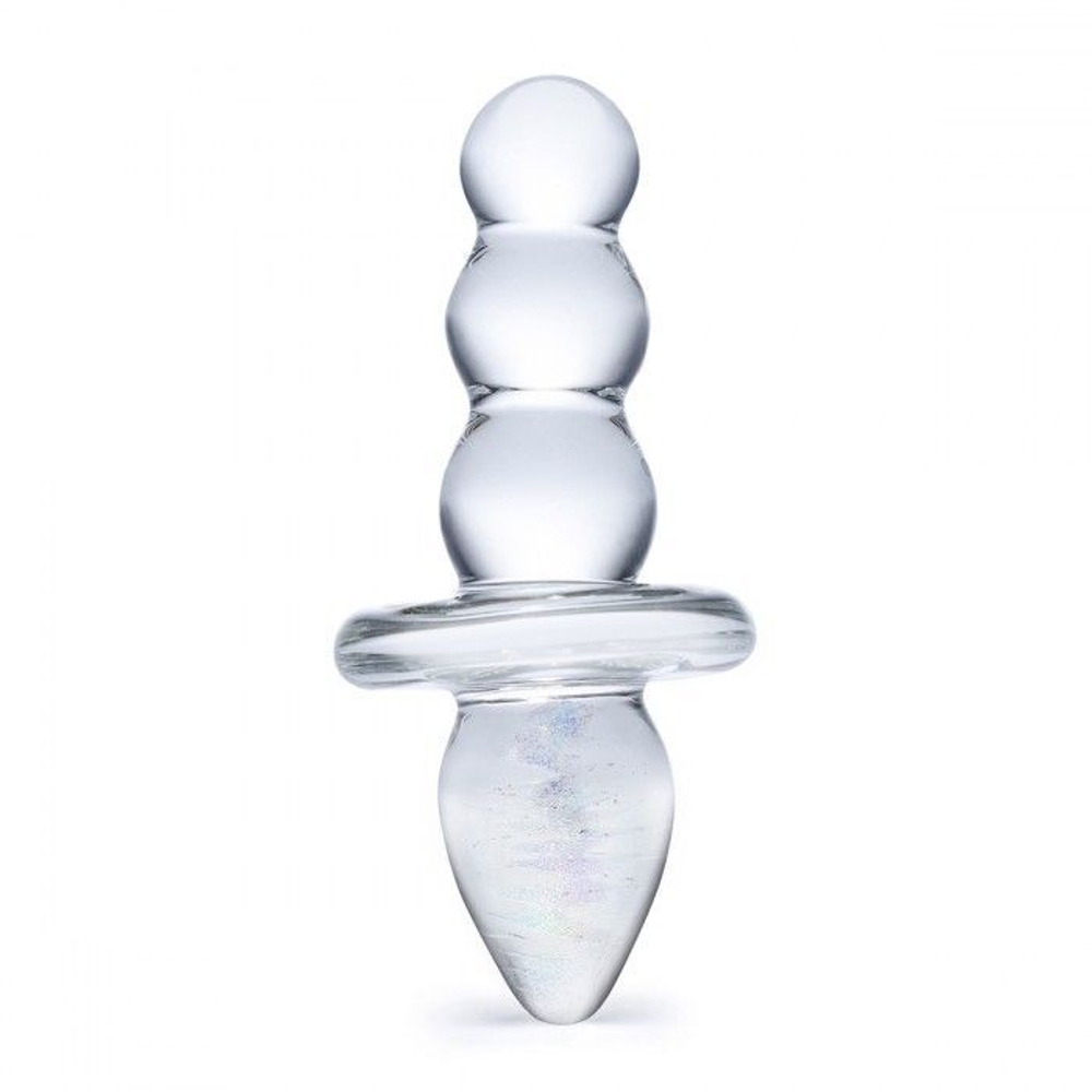 Двусторонняя стеклянная анальная пробка Titus (Цвет: прозрачный)