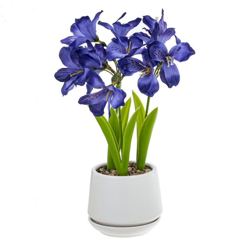 GAEM Цветочная композиция "Альстромерия", L18 W18 H28 см