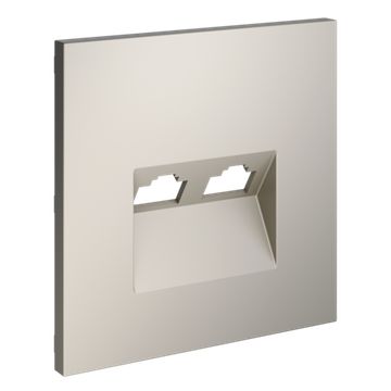 Накладка для розетки компьютерной двойной RJ45+RJ45 кат.6, S70 (кашемир)