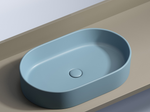 Умывальник чаша накладная овальная (цвет Голубой Матовый) Element 608x385x122мм