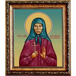 Александра Смольянинова мученица. Икона на холсте.