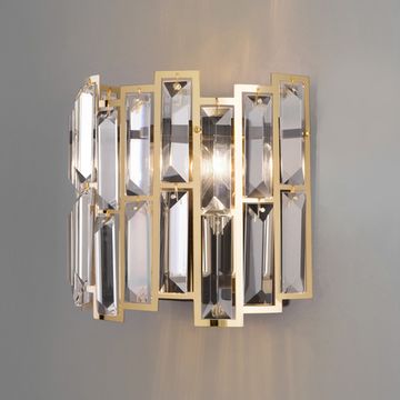 Бра 313/2 золото/прозрачный хрусталь Strotskis Zolletta Bogate's