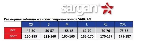 Гидрокостюм женский Sargan Миметик Калан 3.0 lady GalaxyAPE/07 5 мм