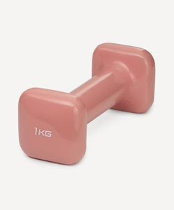 Гантель виниловая DB-106 1 кг, терракотовый, пара