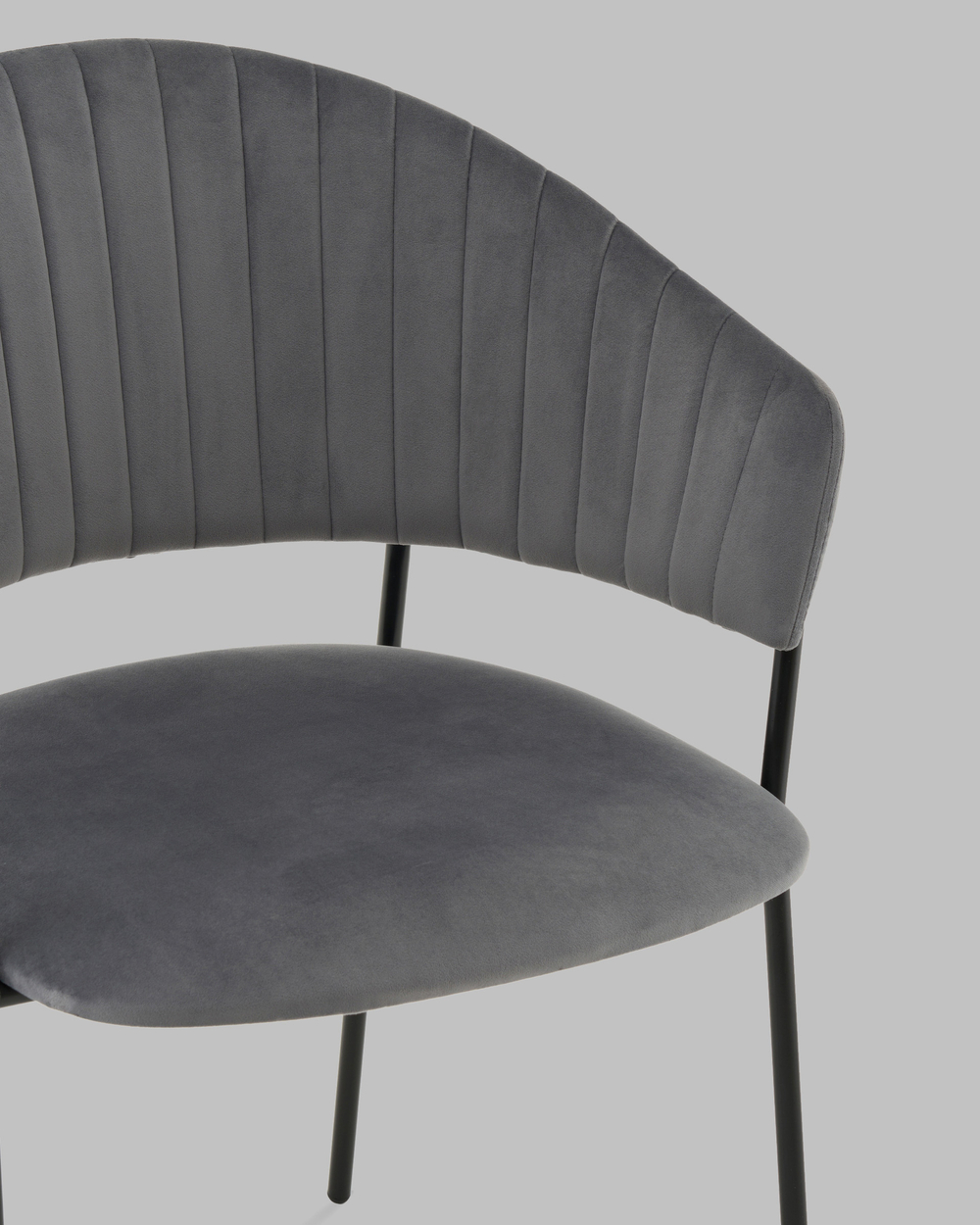 Стул Бруно NEW велюр серый