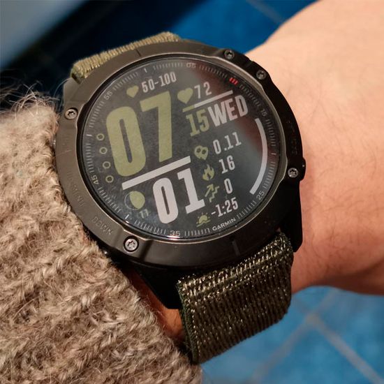 Нейлоновый ремешок NylonFit 26 мм для Garmin Fenix 7x, Fenix 6x, Fenix 5x, Fenix 5x plus, Fenix 3, Descent, Tactix, Enduro, D2