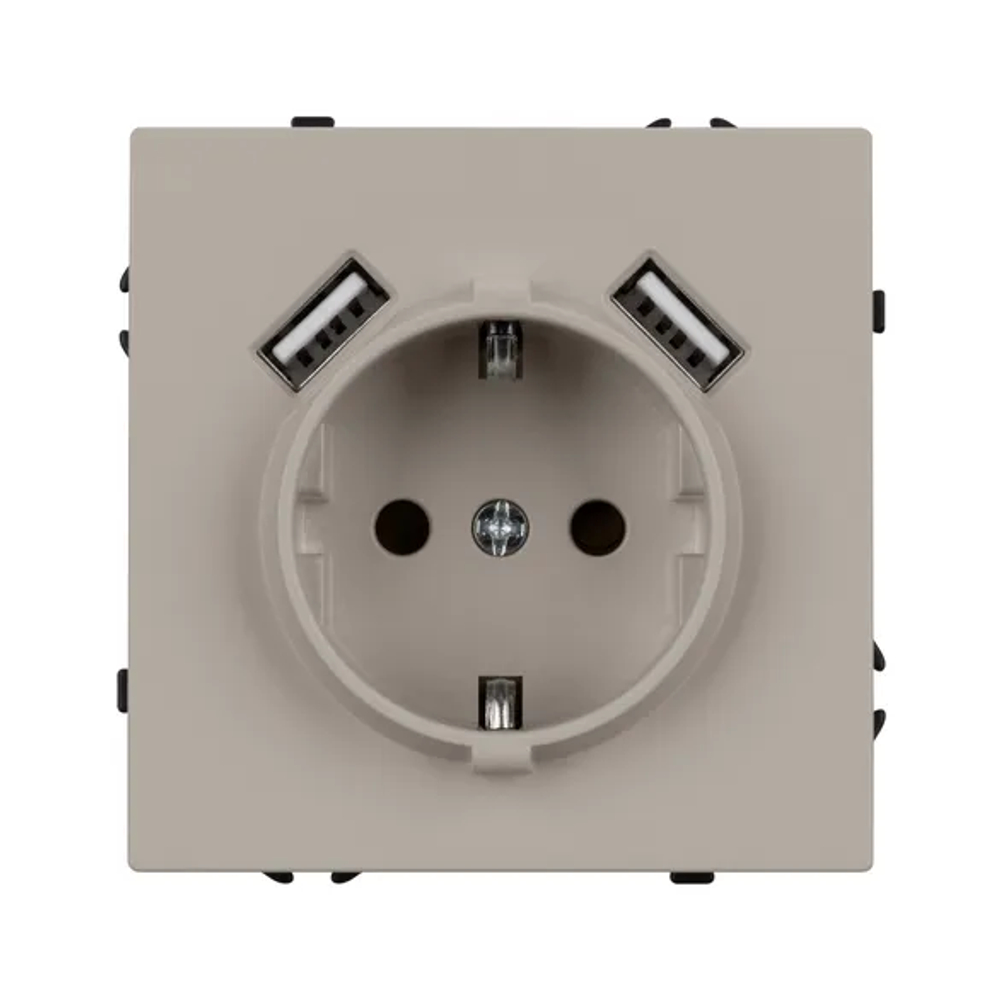 Механизм розетки с USB зарядкой SCT-NOBE-MUAA-SFPL-CA (230V, 16A) (Arlight, -) 059442