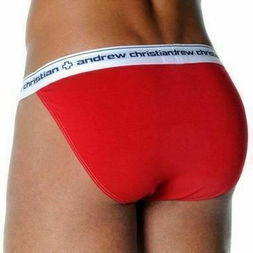 Мужские трусы брифы красные Andrew Christian Almost Naked Extreme Brief Red