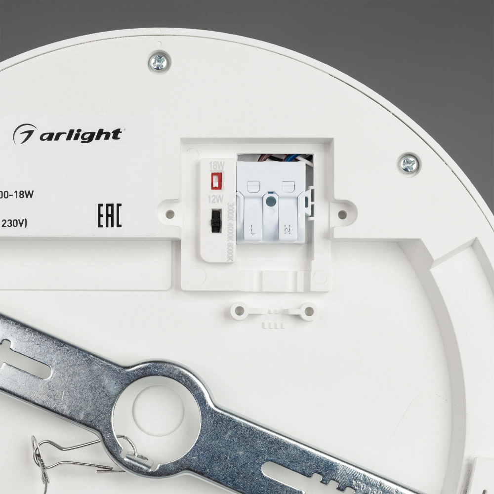 Светильник CL-FIOKK-R220-18W Day4000-MIX (WH, 120 deg, 230V) (Arlight, IP44 Пластик, 3 года) 033445