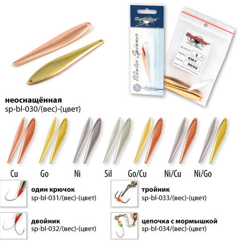 Блесна зимняя Spider 03 3 гр. Ni неоснащенная