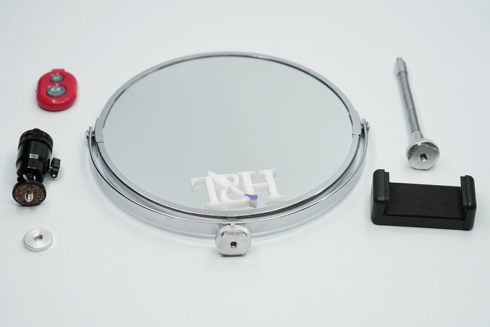 Лампа кольцевая светодиодная RL-18BII, с дисплеем, пультом 49см