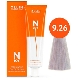 OLLIN PROFESSIONAL N-JOY - перманентная крем-краска для волос 9/26 – блондин фиолетово-красный, 100 мл