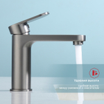 Смеситель для раковины Raglo R50.10.09, графит