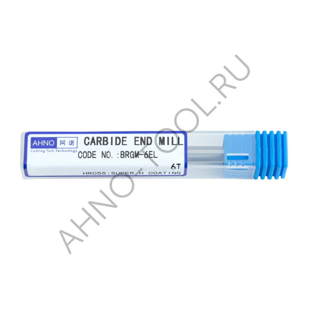 Фреза твердосплавная   8мм (L=75, l=32, хв=8) Z6 45° по стали, нерж., чугуну BRGM-6EL-D8.0 HRC55 AHN