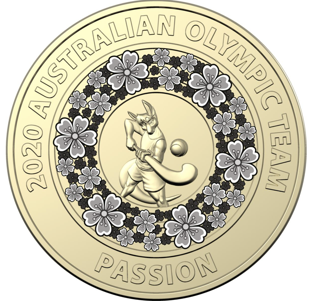2 доллара 2020г (2021) Олимпийские игры в Токио 2021г UNC (5шт, в буклете) Австралия