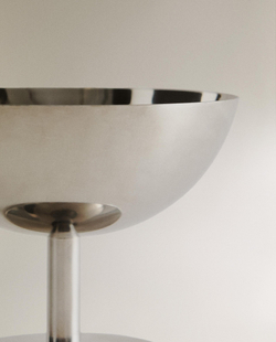 Zara Home бокал из нержавеющей стали, цвет серебристый, 10 см