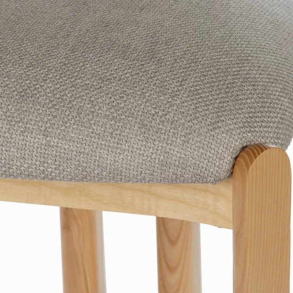 Обеденный стул Sage, светлый дуб с серой обивкой