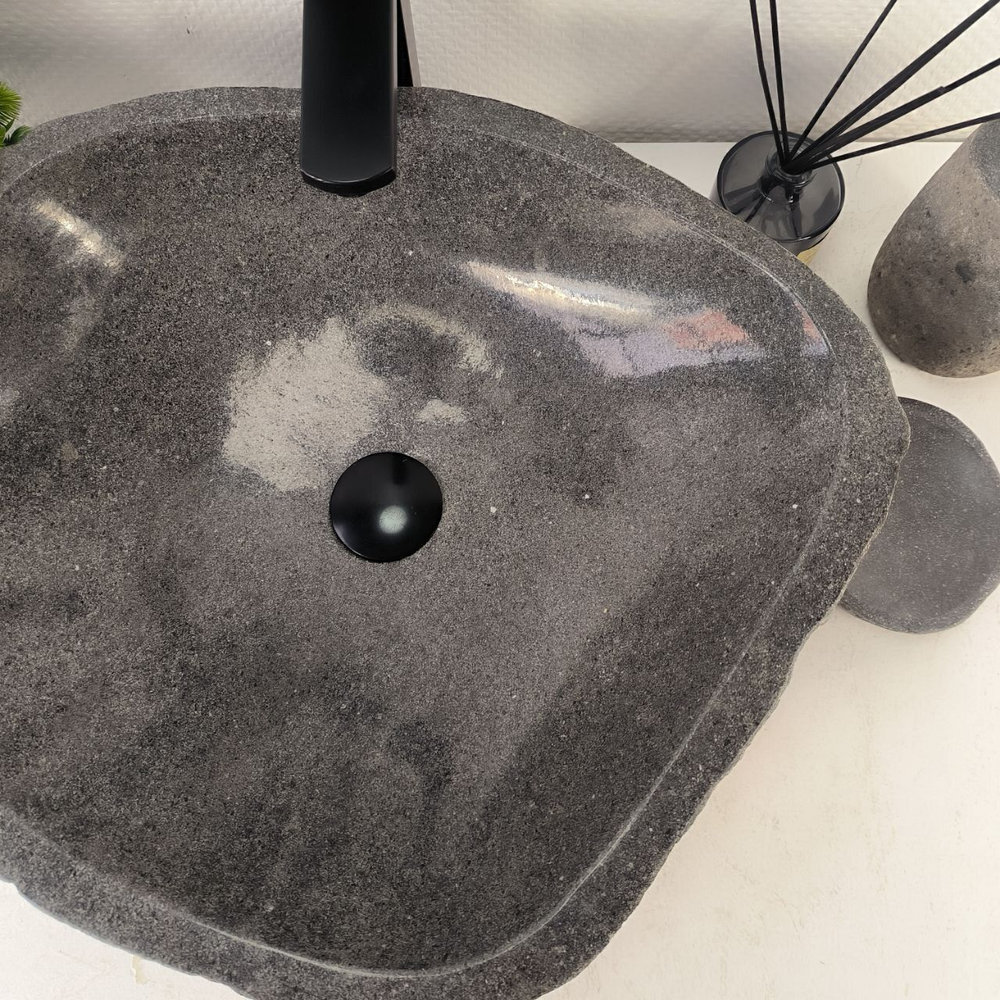 Каменная раковина из речного камня RS-05099 (54*47*15) 0857 из натурального камня