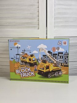 Конструктор блочный Автомобиль Спецтехнка с фигурками (200408409)