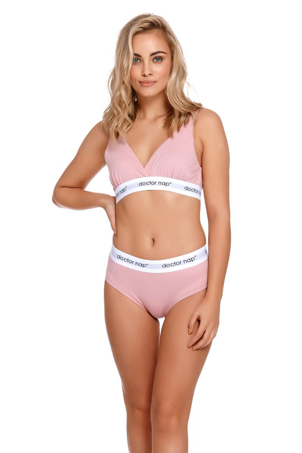 Мягкий и удобный бюстгальтер-топ из хлопка (Размер: M) (Цвет: розовый)