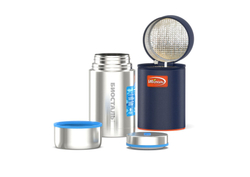 Термос для еды Biostal Авто (1 литр) с термочехлом, серебристый