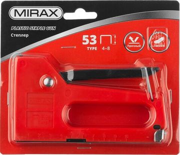 MIRAX PL-53, тип 53 (A/10/JT21) 23GA (4 - 8 мм), пластиковый степлер (3142)