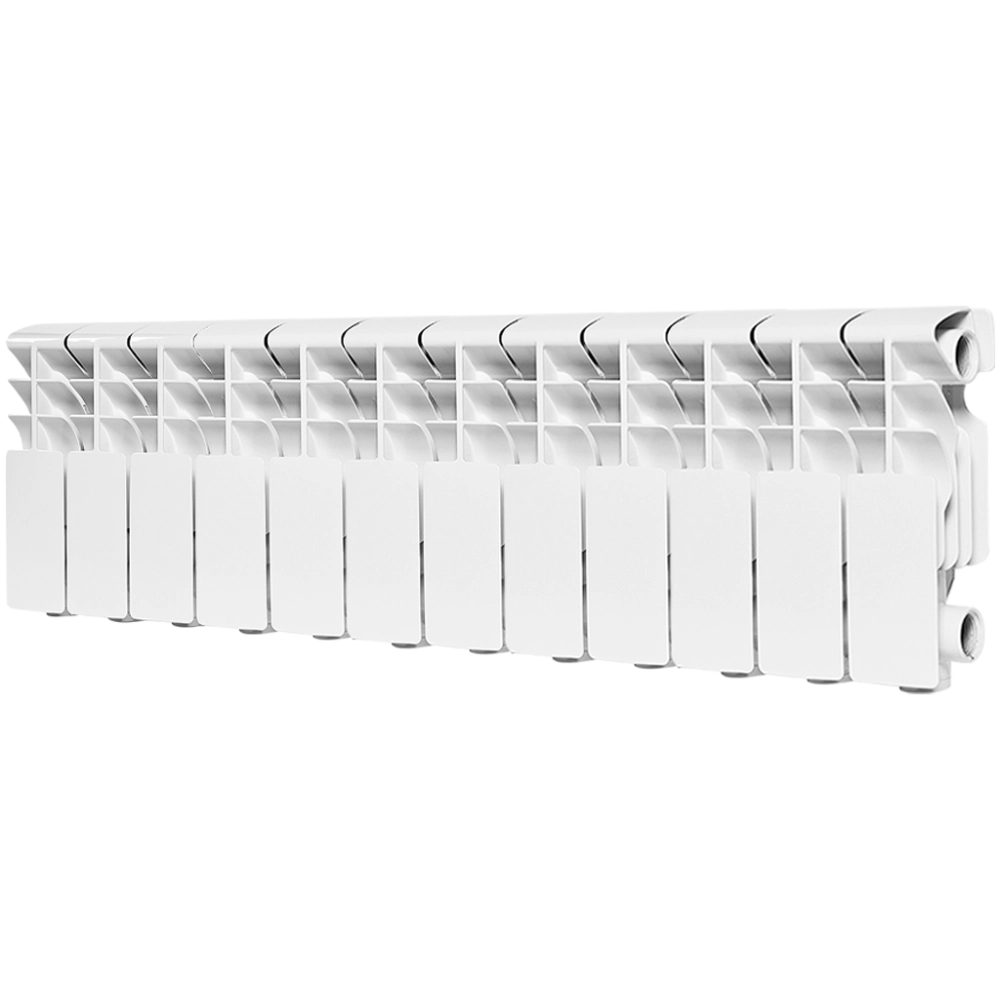 Радиатор алюминиевый ROMMER Plus 200 - 12 секций (подключение боковое, цвет белый)