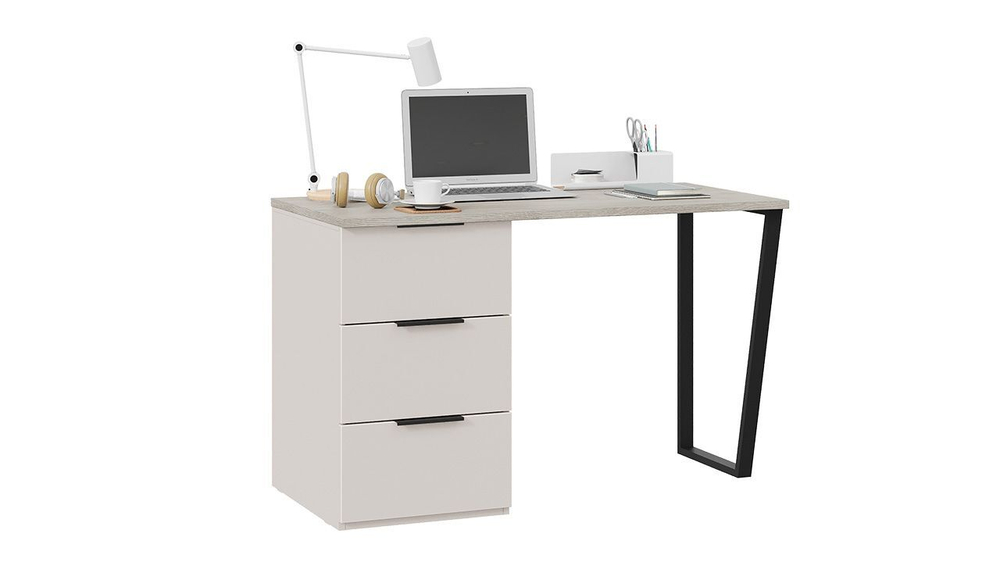 Стол письменный с ящиками Белый/Зеленый 120х58,2х75,1 см