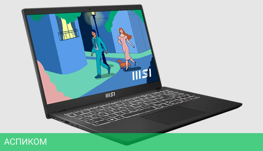 Ноутбук MSI MS-15HK Modern 15 B7M-260XBY Windows 11 Pro Classic Black (9S7-15HK12-260)