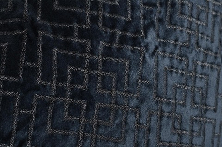 Подушка декоративная с вышивкой "Геометрия" синяя