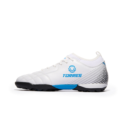 Бутсы футбольные (многошиповки) TORRES BOLA, TS2342310-271-39, р.39,с носком, белый