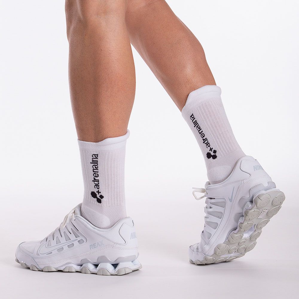 Носки волейб. +ADRENALINA Best 2300-021-S, р.S, хлопок, полиамид, эластан, белый