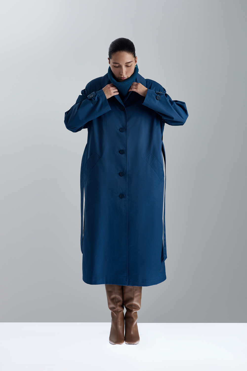 Тренч однобортный