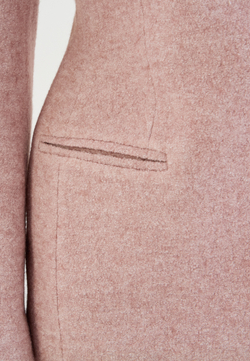 Жакет из шерсти лодена бежево-розовый