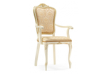Стул деревянный Woodville Руджеро патина золото, бежевый, ножки белые