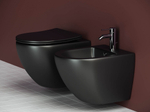 Комплект подвесной безободковый унитаз Ceramica Nova Metropol Rimless с крышкой-сиденьем CN4002MB, черный матовый + инсталляция Creto Standart 1.0