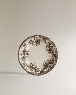 Zara Home тарелка пирожковая из фаянса, цвет синий, 16 см