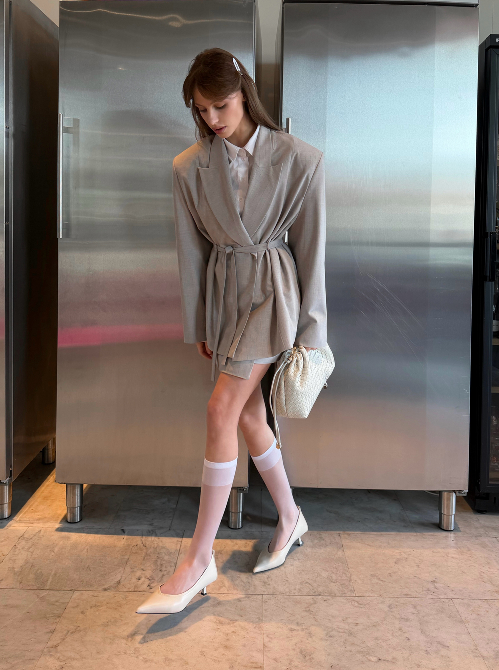 Жакет 02, серо-бежевый