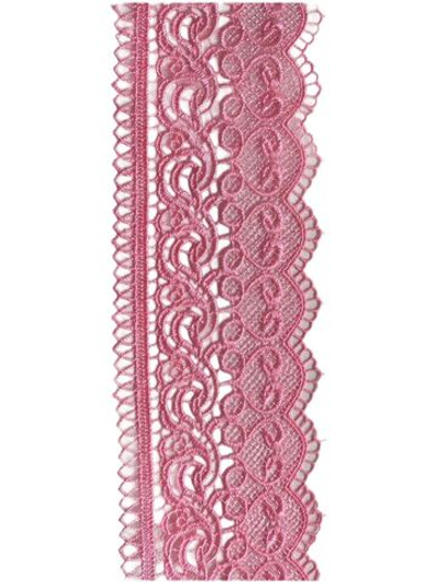 кружево неэластичное рашель - с фестонным краем (розовый) ш-7см