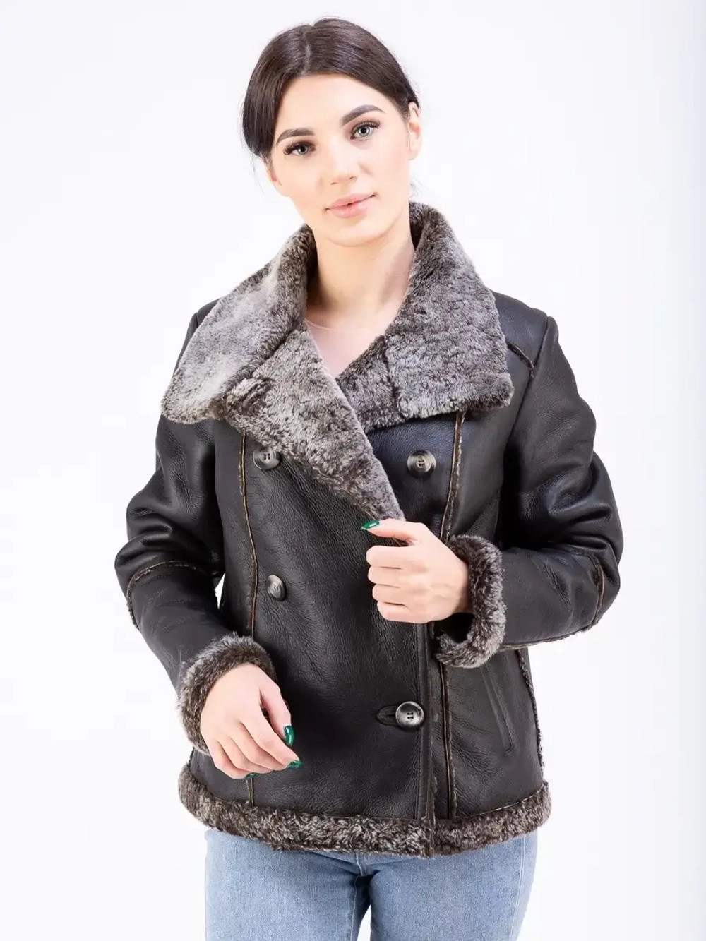 Дубленка женская натуральная зимняя