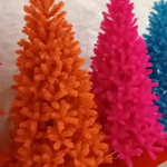 Искусственная оранжевая елка «Сочный апельсин» (пвх) 210 см / 2,1 м